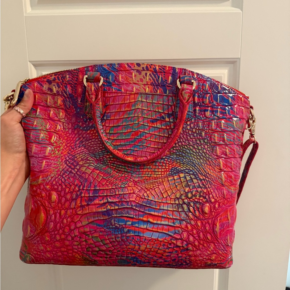 Colorful Crocodile Embossed Women's Brahmin Bag